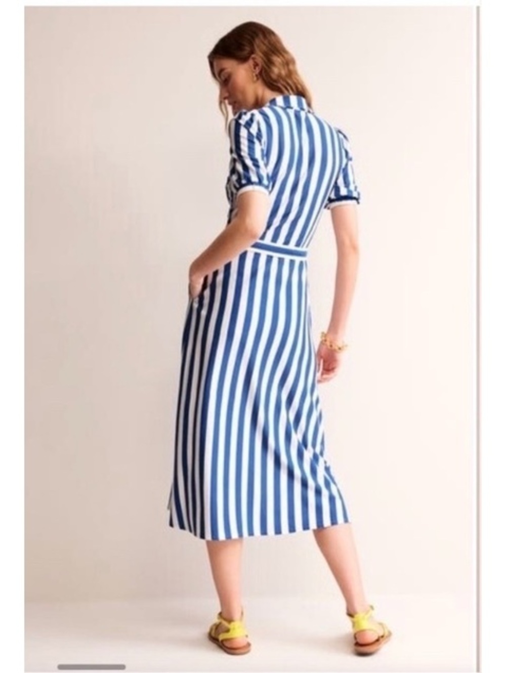 Boden Libby Jersey Midi Shirt Dress 12 - Picture 2 of 6